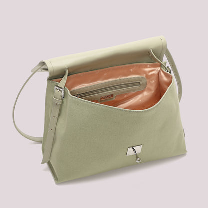 BORSA A SPALLA CON PATTA E CANVAS