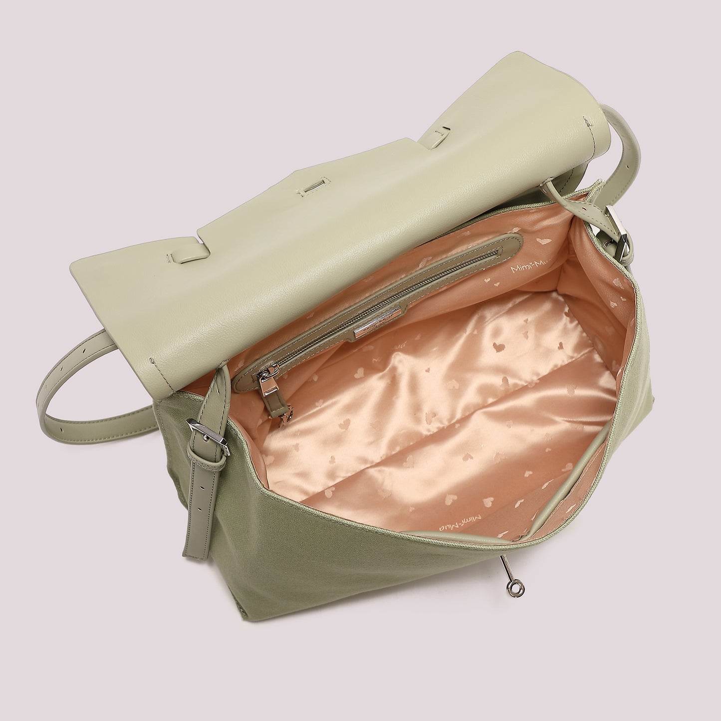 BORSA A SPALLA CON PATTA E CANVAS