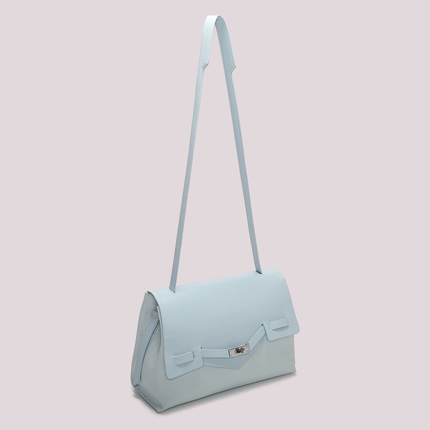 BORSA A SPALLA CON PATTA E CANVAS