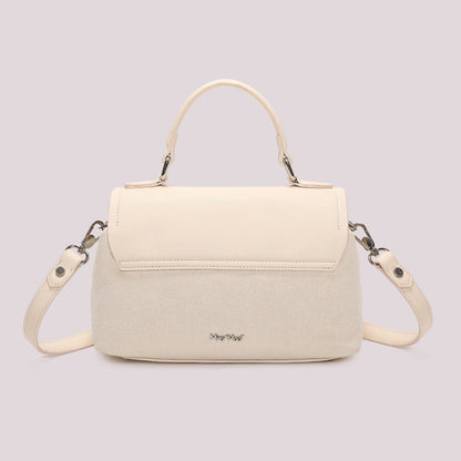 BORSA BAULETTO CON PATTA E CANVAS