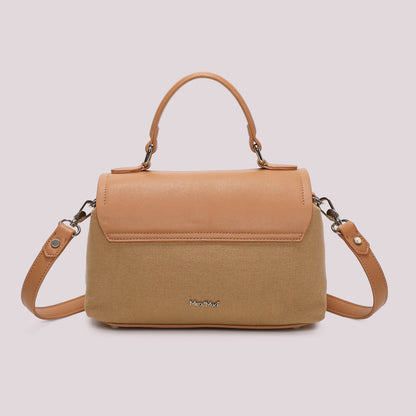 BORSA BAULETTO CON PATTA E CANVAS