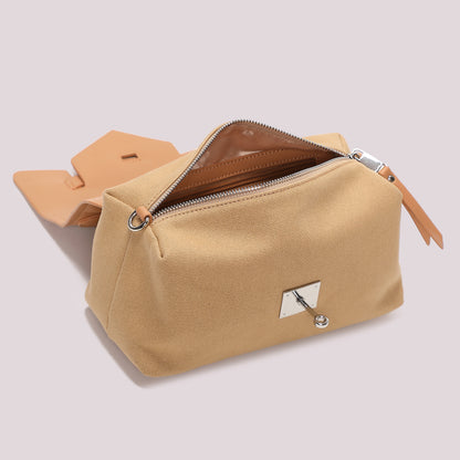 BORSA BAULETTO CON PATTA E CANVAS