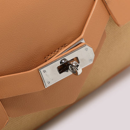 BORSA BAULETTO CON PATTA E CANVAS