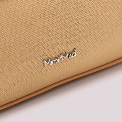 BORSA BAULETTO CON PATTA E CANVAS