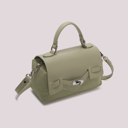 BORSA BAULETTO CON PATTA E CANVAS