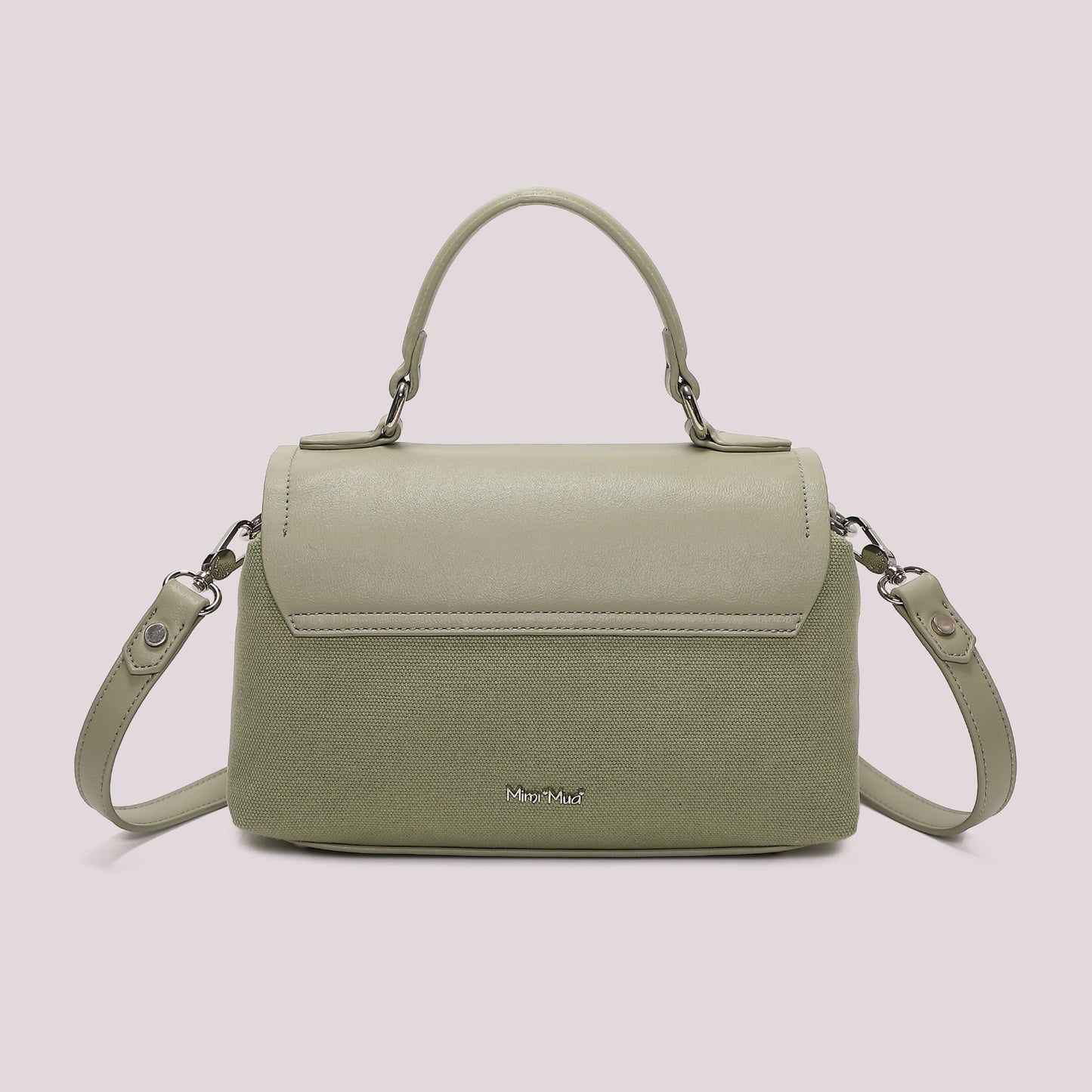 BORSA BAULETTO CON PATTA E CANVAS