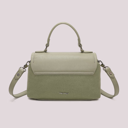 BORSA BAULETTO CON PATTA E CANVAS