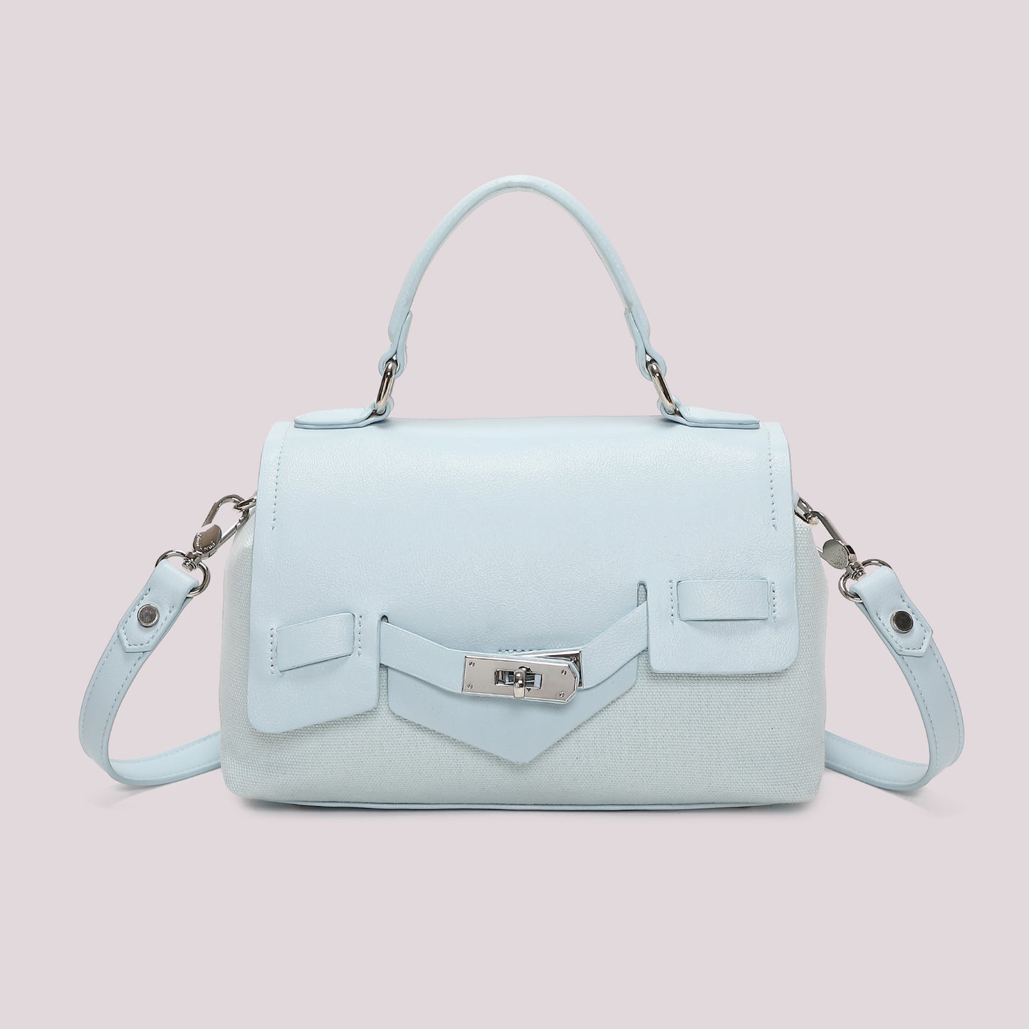 BORSA BAULETTO CON PATTA E CANVAS