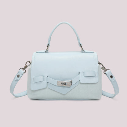 BORSA BAULETTO CON PATTA E CANVAS