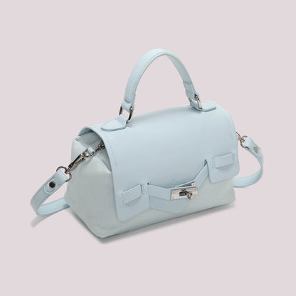 BORSA BAULETTO CON PATTA E CANVAS