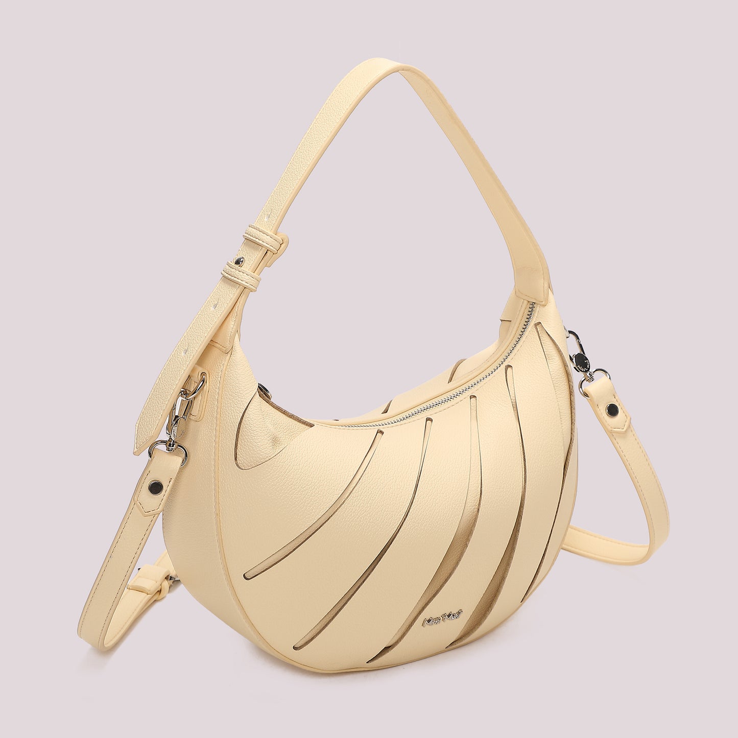 BORSA HOBO CON TAGLI DIAGONALI