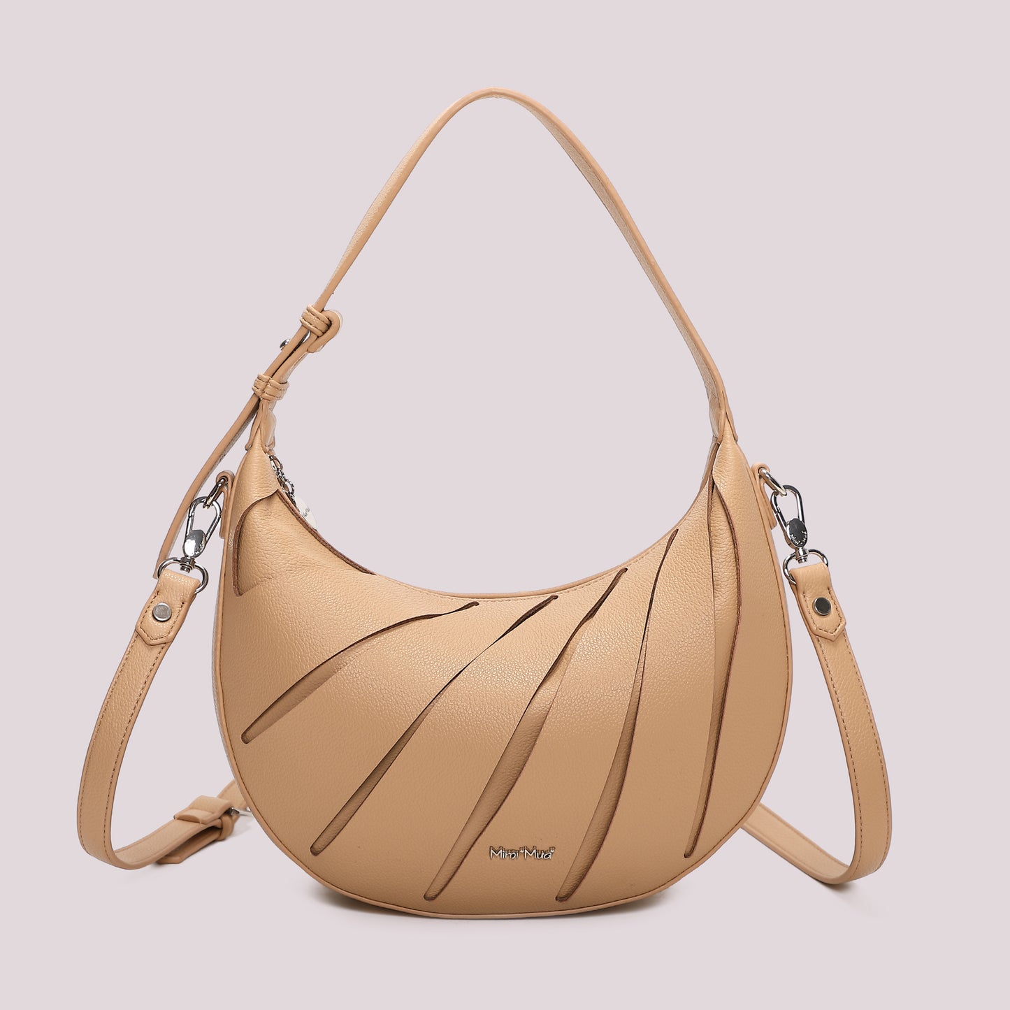 BORSA HOBO CON TAGLI DIAGONALI