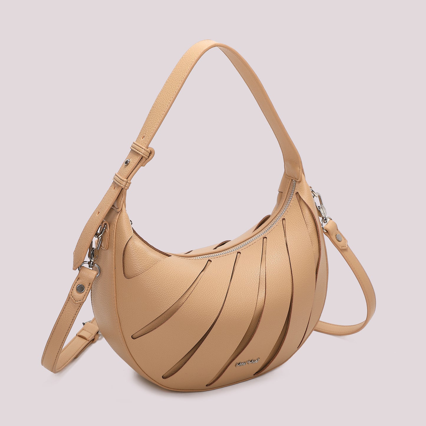 BORSA HOBO CON TAGLI DIAGONALI