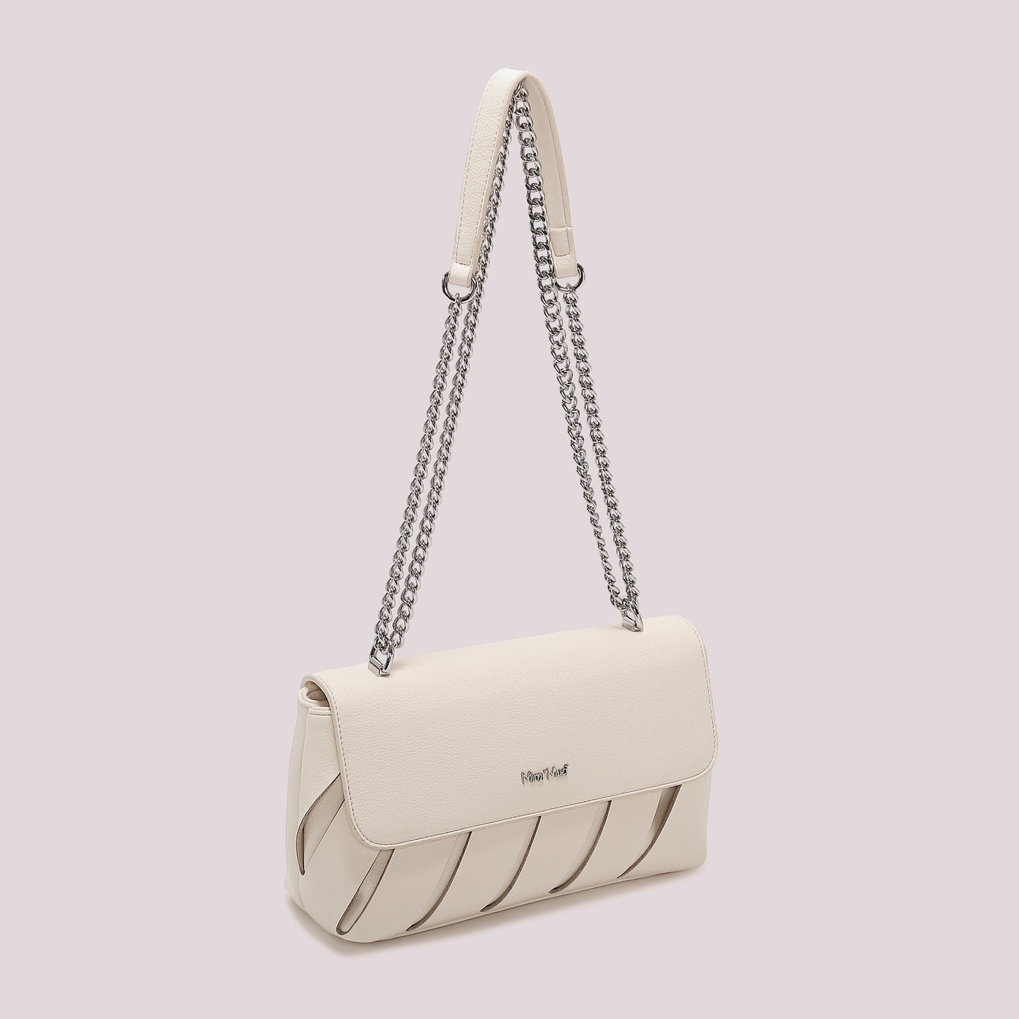 BORSA A TRACOLLA CON TAGLI DIAGONALI