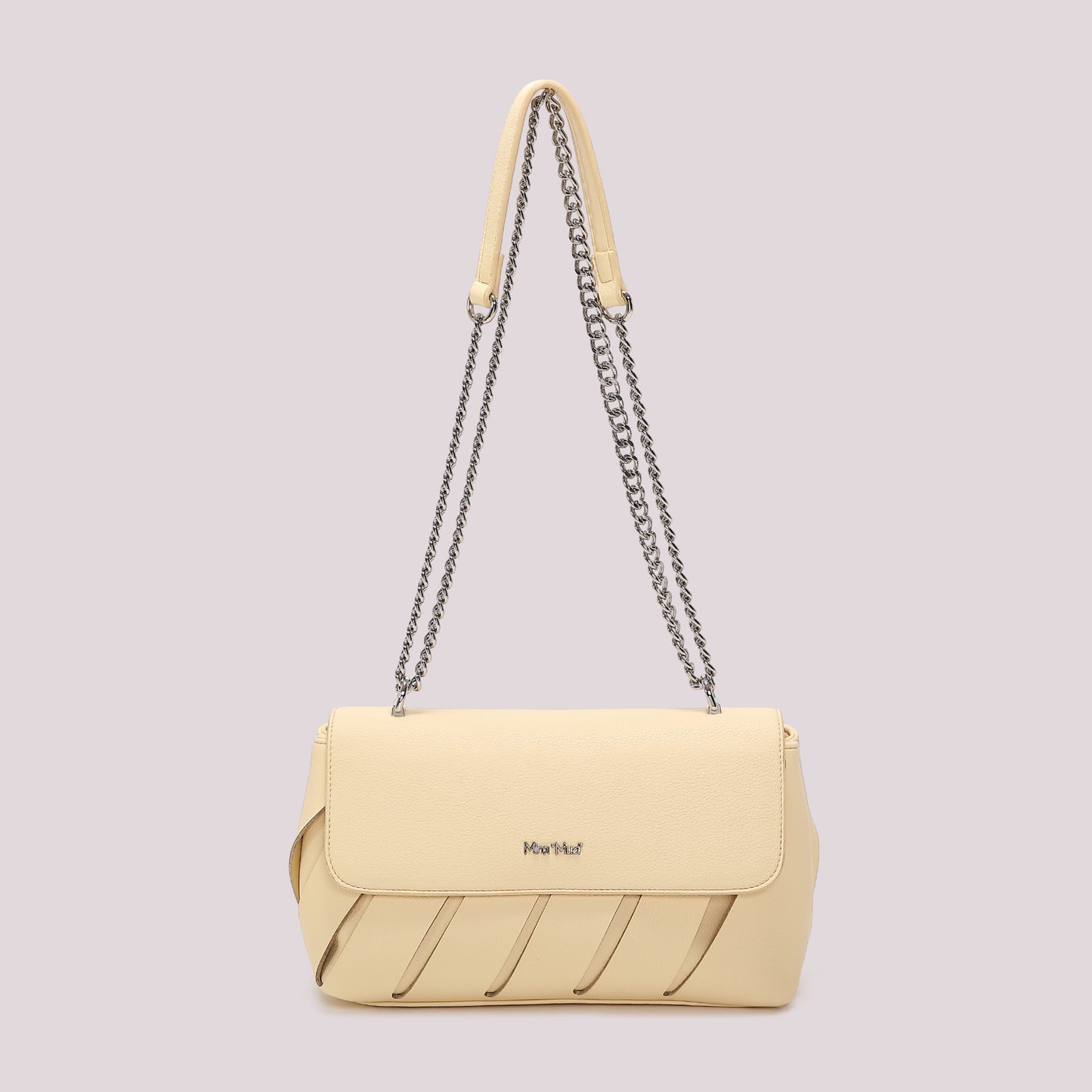 BORSA A TRACOLLA CON TAGLI DIAGONALI