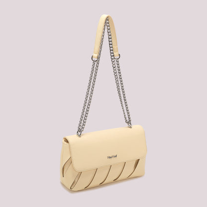 BORSA A TRACOLLA CON TAGLI DIAGONALI