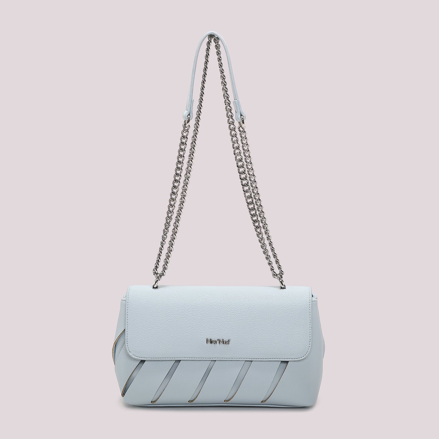 BORSA A TRACOLLA CON TAGLI DIAGONALI