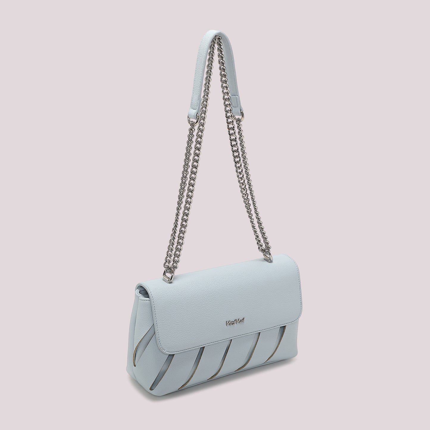 BORSA A TRACOLLA CON TAGLI DIAGONALI