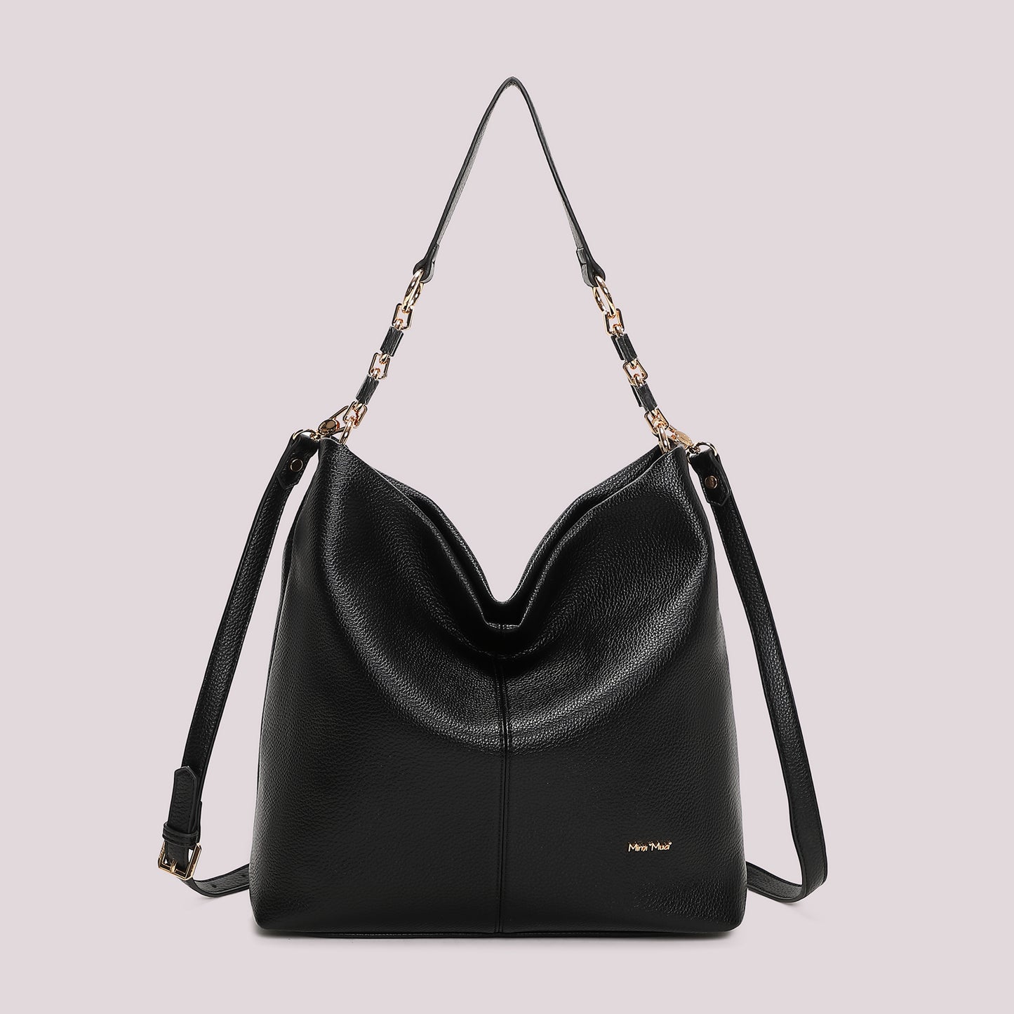 BORSA A SPALLA CON CATENA SUL MANICO