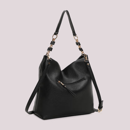 BORSA A SPALLA CON CATENA SUL MANICO