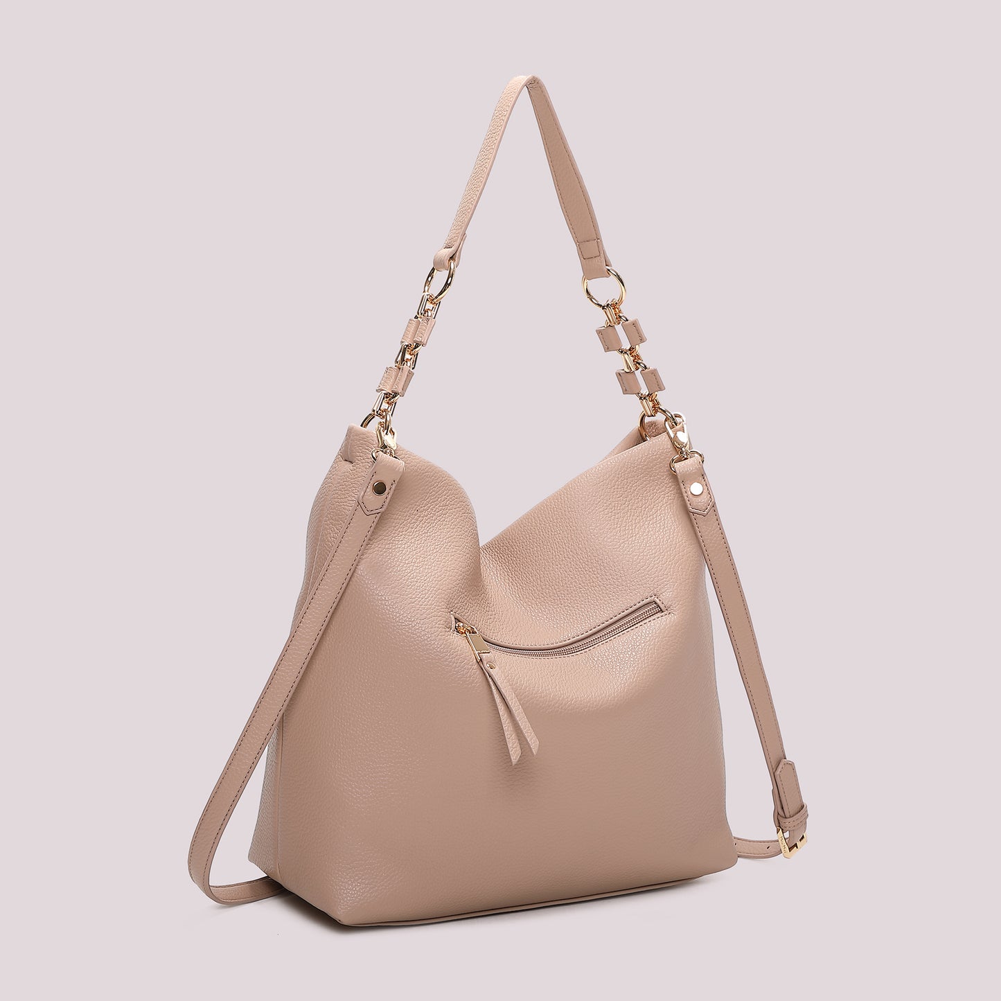 BORSA A SPALLA CON CATENA SUL MANICO