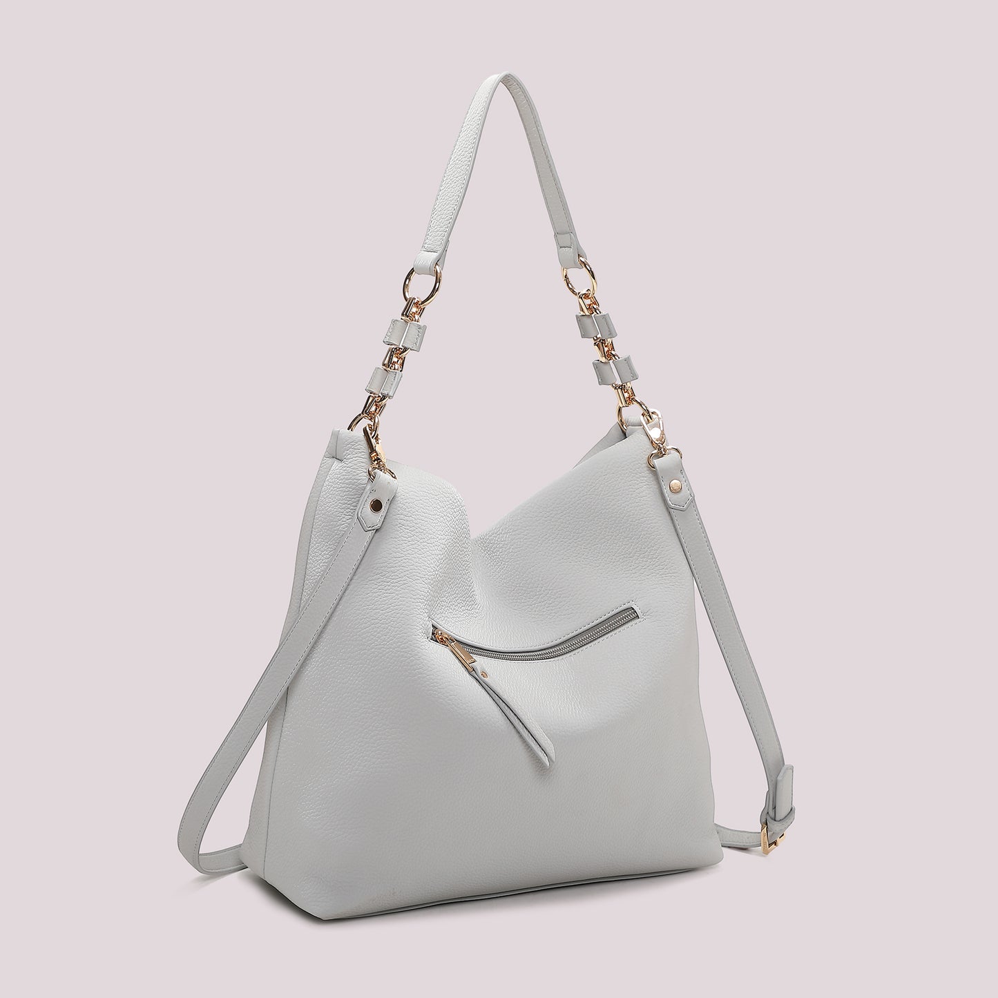 BORSA A SPALLA CON CATENA SUL MANICO