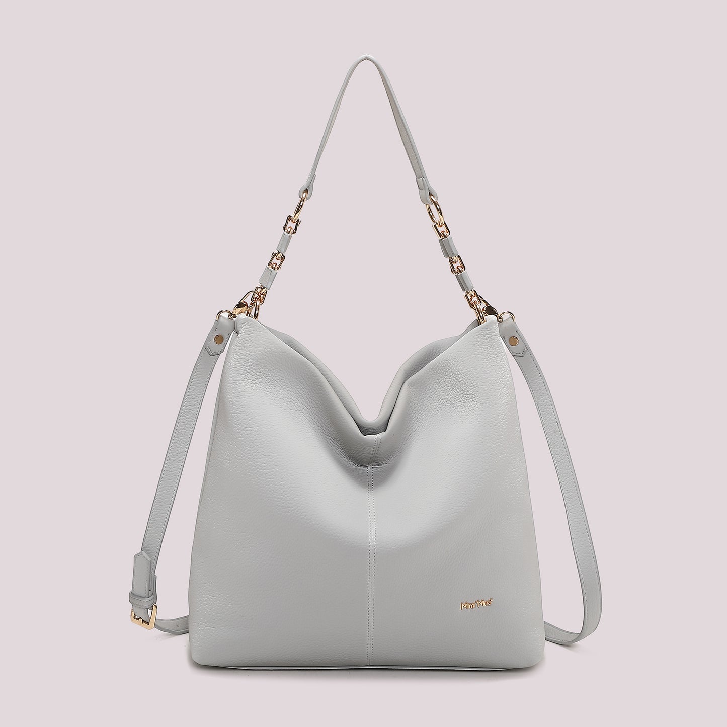 BORSA A SPALLA CON CATENA SUL MANICO