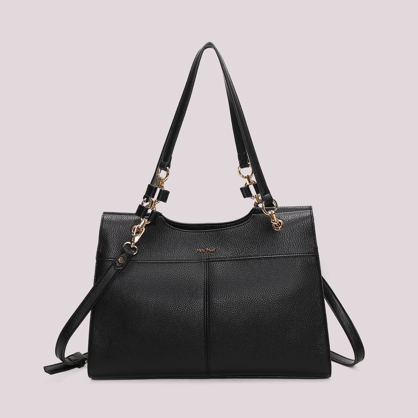 BORSA A SPALLA CON CATENA SUI MANICI