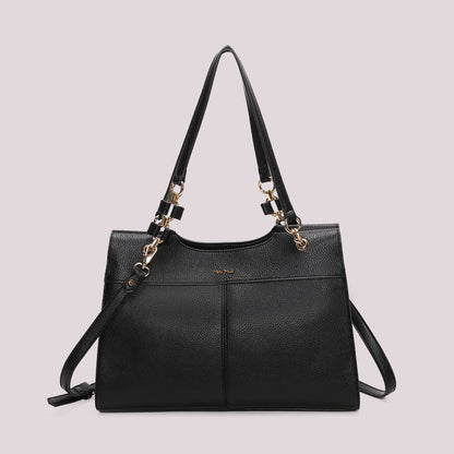 BORSA A SPALLA CON CATENA SUI MANICI