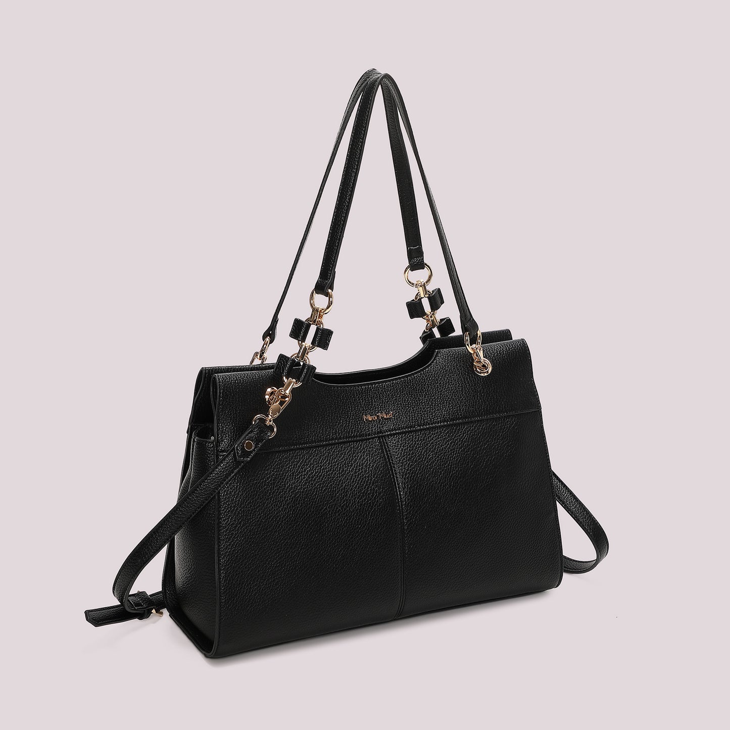 BORSA A SPALLA CON CATENA SUI MANICI