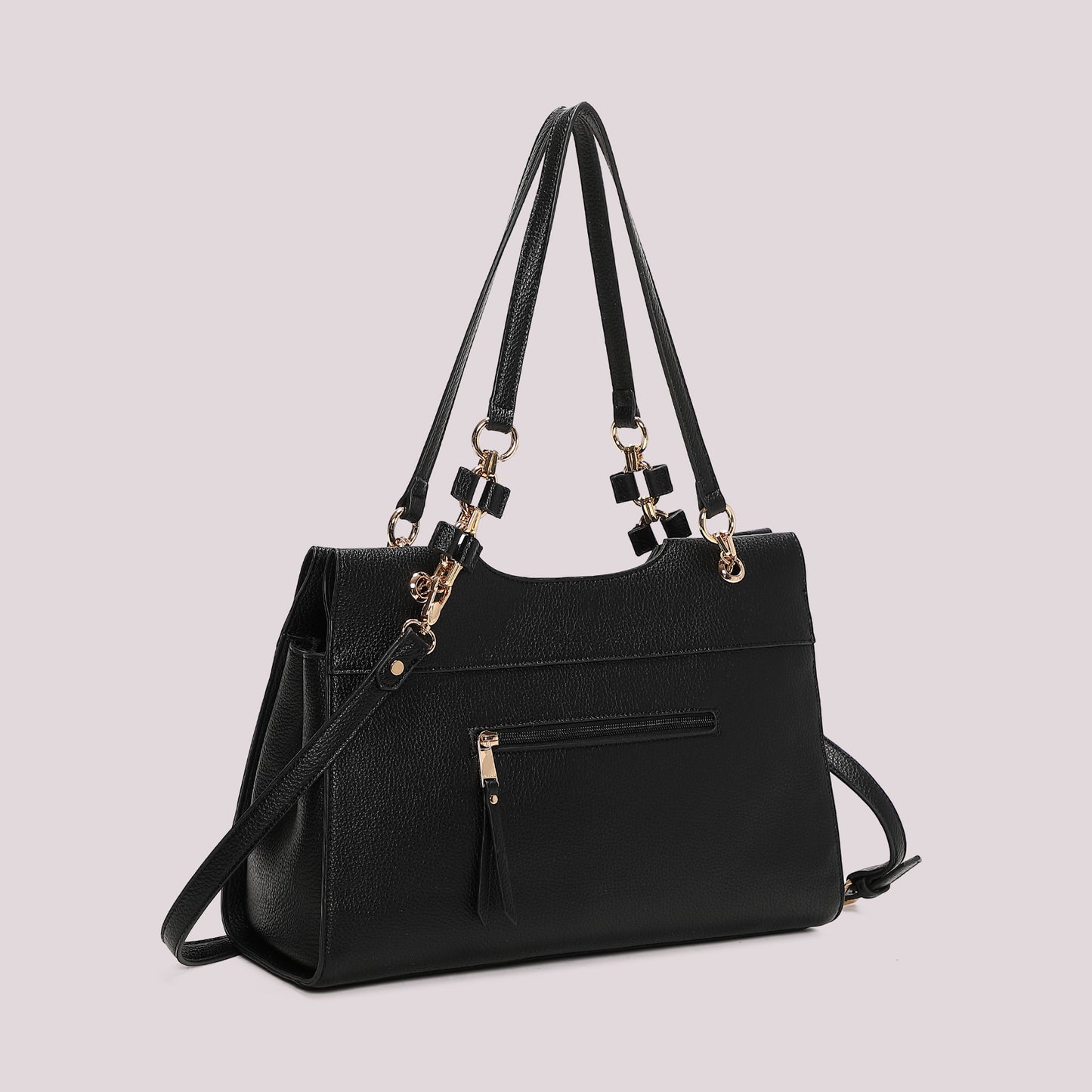 BORSA A SPALLA CON CATENA SUI MANICI