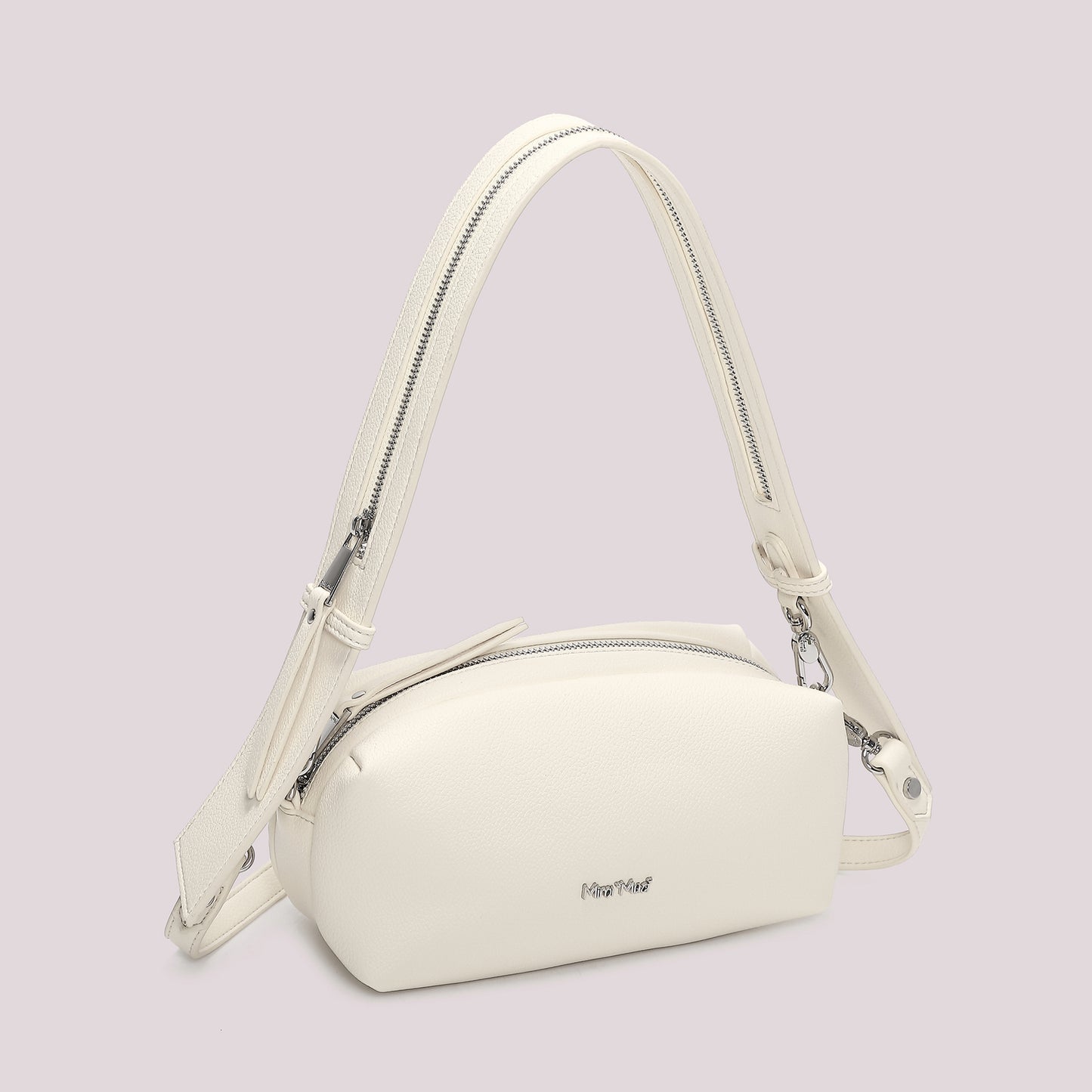 BORSA A SPALLA CON DETTAGLIO ZIP SUL MANICO