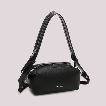 BORSA A SPALLA CON DETTAGLIO ZIP SUL MANICO