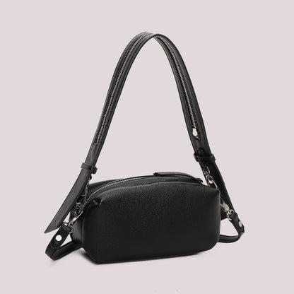 BORSA A SPALLA CON DETTAGLIO ZIP SUL MANICO