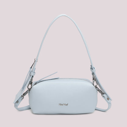 BORSA A SPALLA CON DETTAGLIO ZIP SUL MANICO