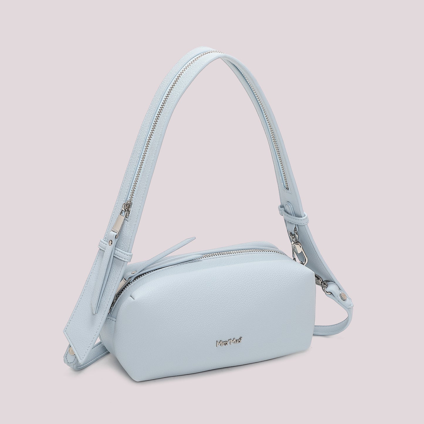 BORSA A SPALLA CON DETTAGLIO ZIP SUL MANICO