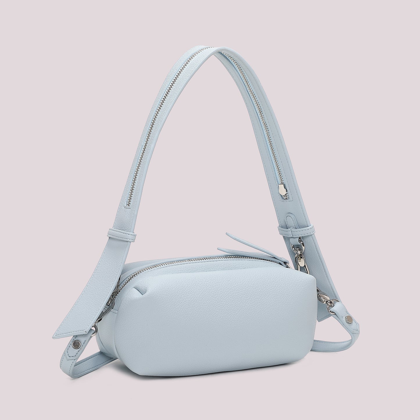 BORSA A SPALLA CON DETTAGLIO ZIP SUL MANICO