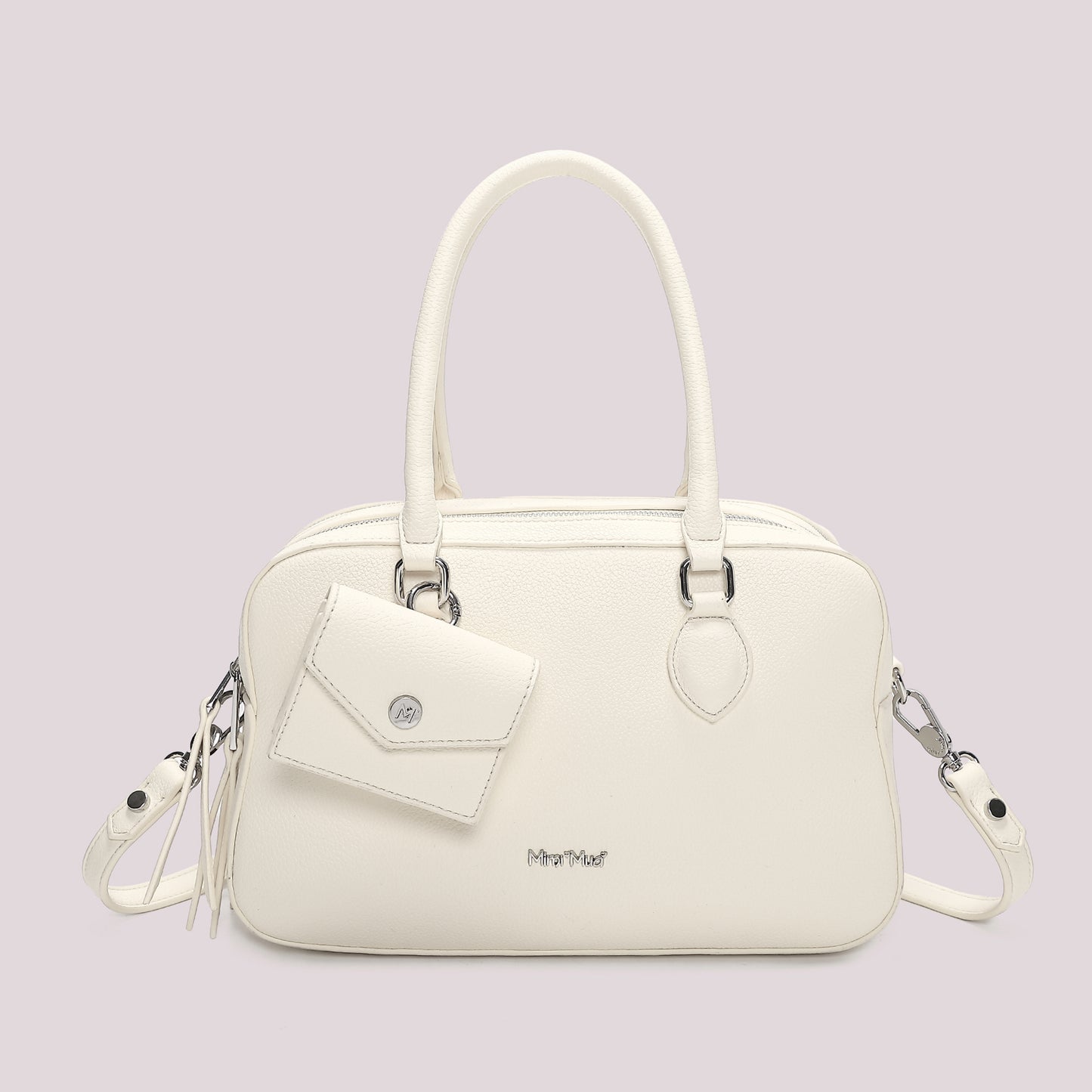 BORSA A SPALLA CON 3 ZIP E BORSINA IN MINIATURA