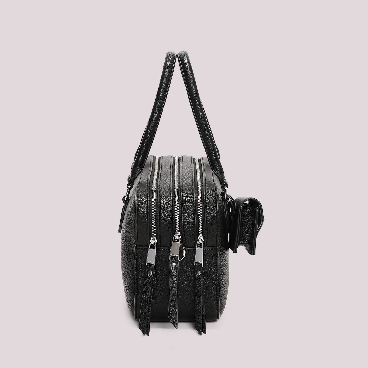 BORSA A SPALLA CON 3 ZIP E BORSINA IN MINIATURA