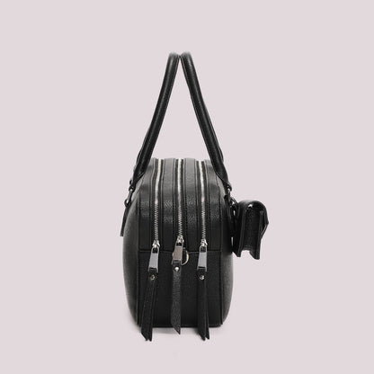 BORSA A SPALLA CON 3 ZIP E BORSINA IN MINIATURA