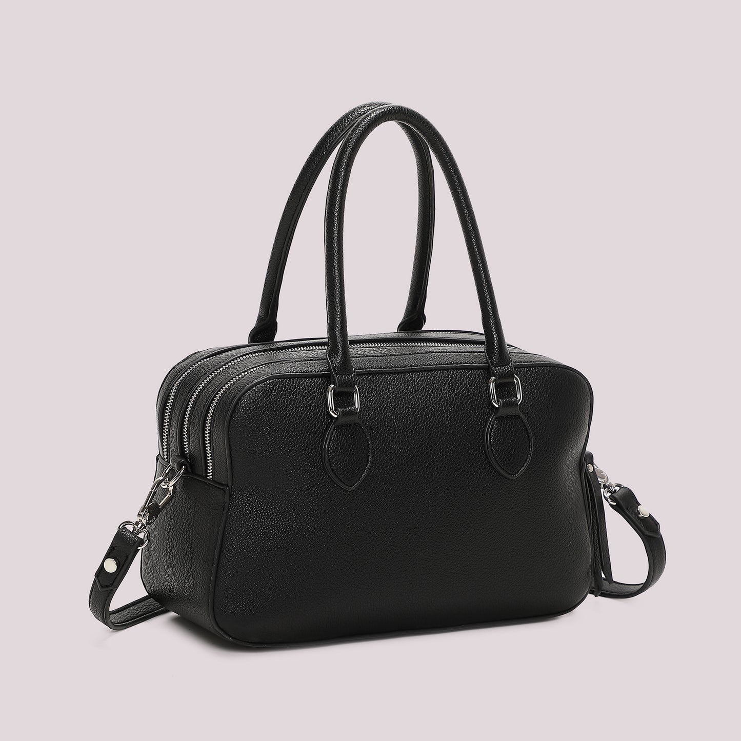 BORSA A SPALLA CON 3 ZIP E BORSINA IN MINIATURA