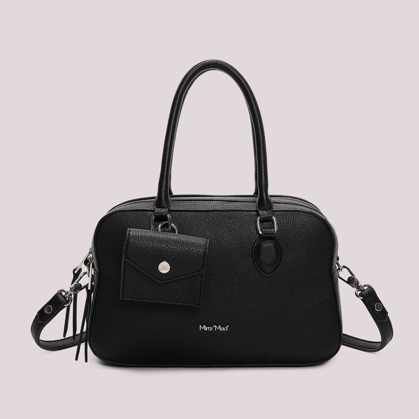 BORSA A SPALLA CON 3 ZIP E BORSINA IN MINIATURA