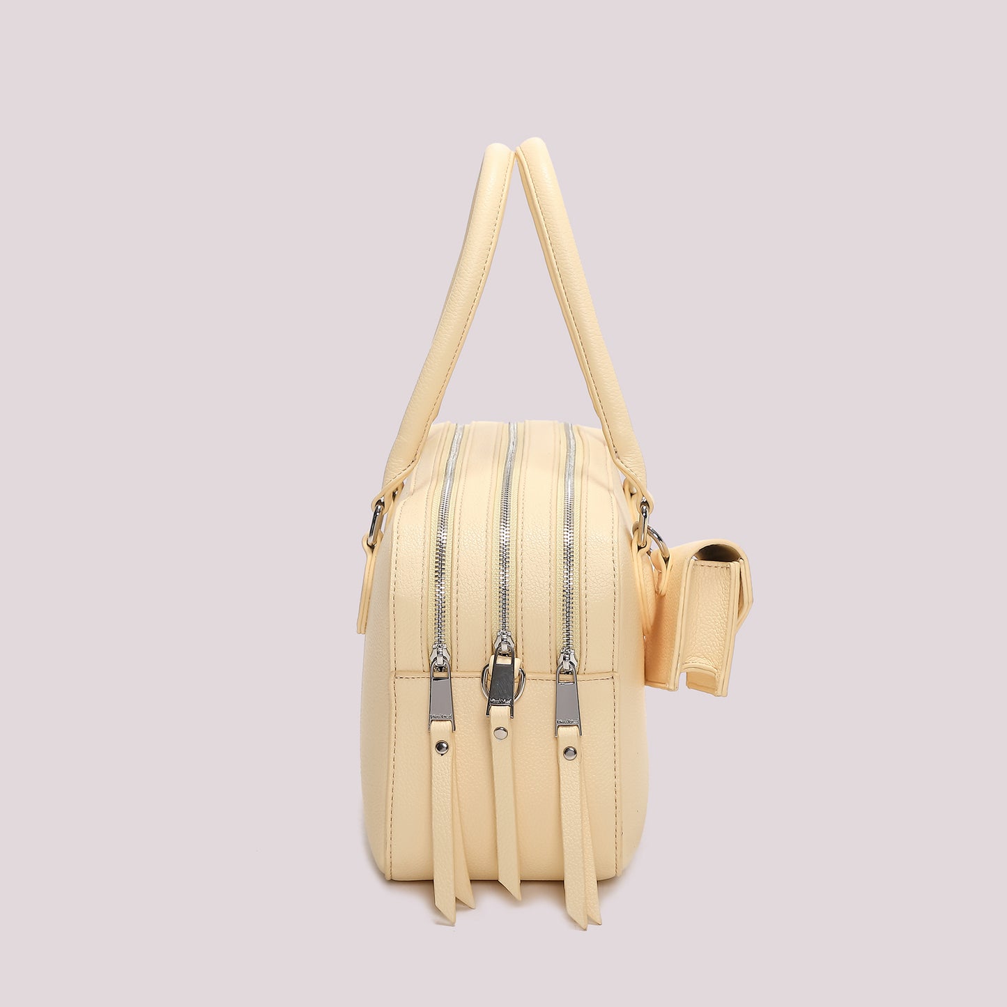 BORSA A SPALLA CON 3 ZIP E BORSINA IN MINIATURA