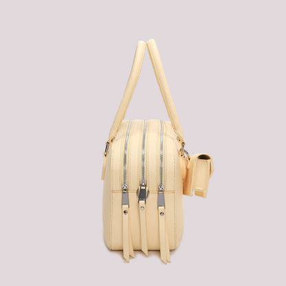 BORSA A SPALLA CON 3 ZIP E BORSINA IN MINIATURA