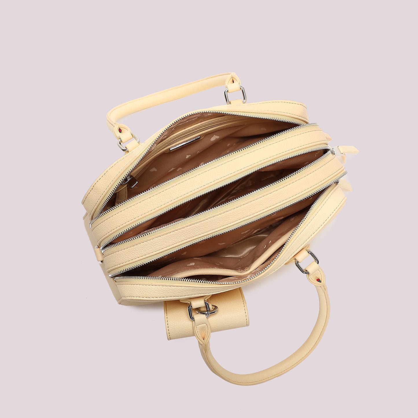 BORSA A SPALLA CON 3 ZIP E BORSINA IN MINIATURA