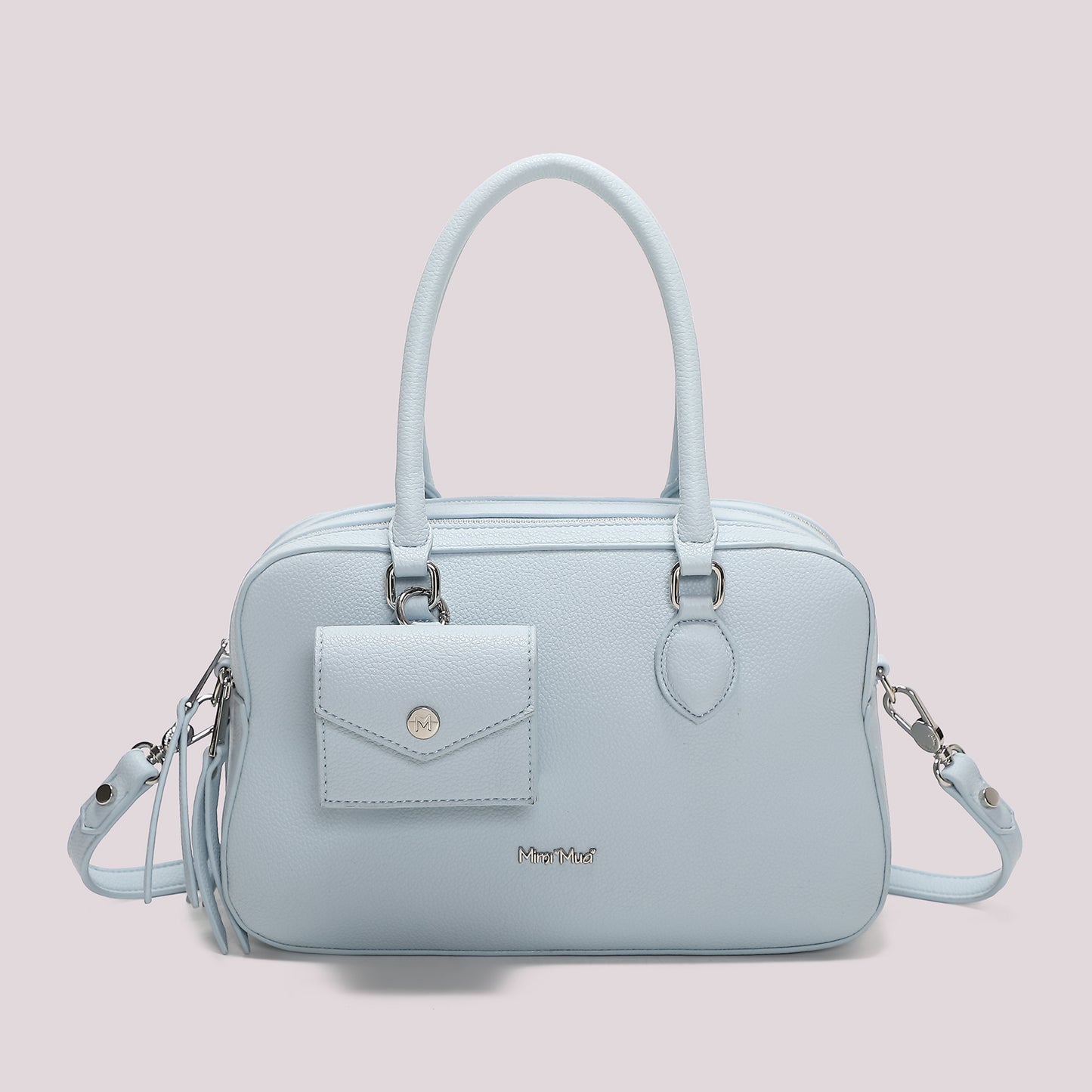 BORSA A SPALLA CON 3 ZIP E BORSINA IN MINIATURA