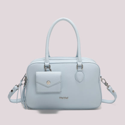 BORSA A SPALLA CON 3 ZIP E BORSINA IN MINIATURA