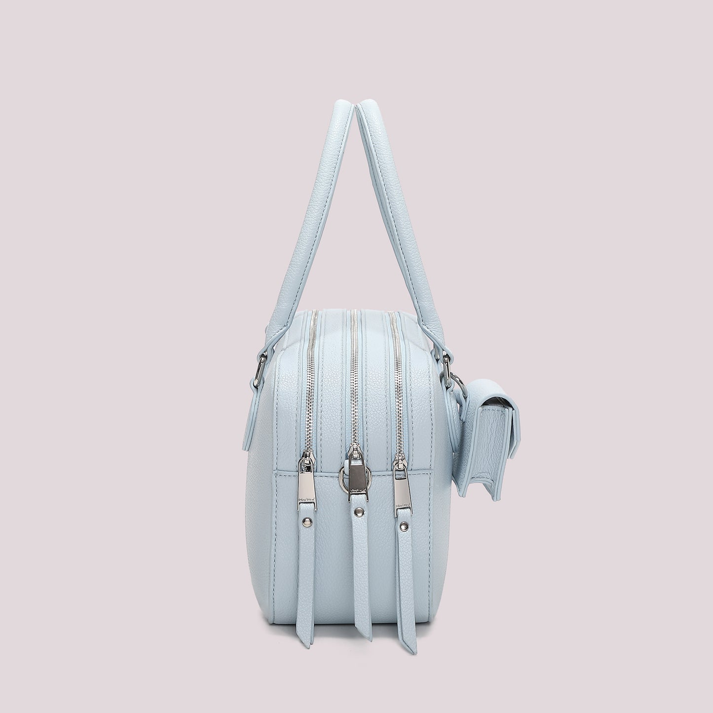 BORSA A SPALLA CON 3 ZIP E BORSINA IN MINIATURA