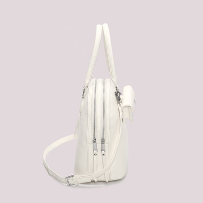 BORSA A SPALLA CON 2 ZIP E BORSINA IN MINIATURA