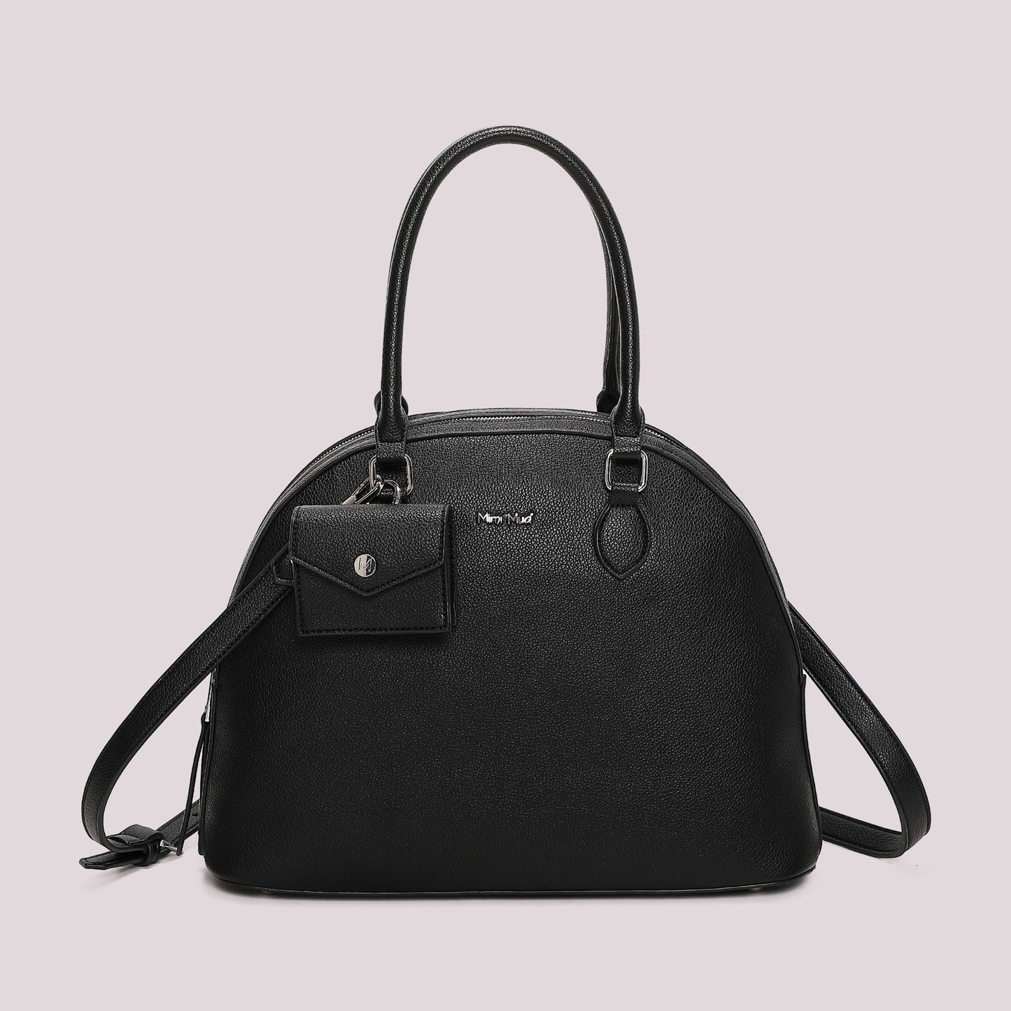 BORSA A SPALLA CON 2 ZIP E BORSINA IN MINIATURA